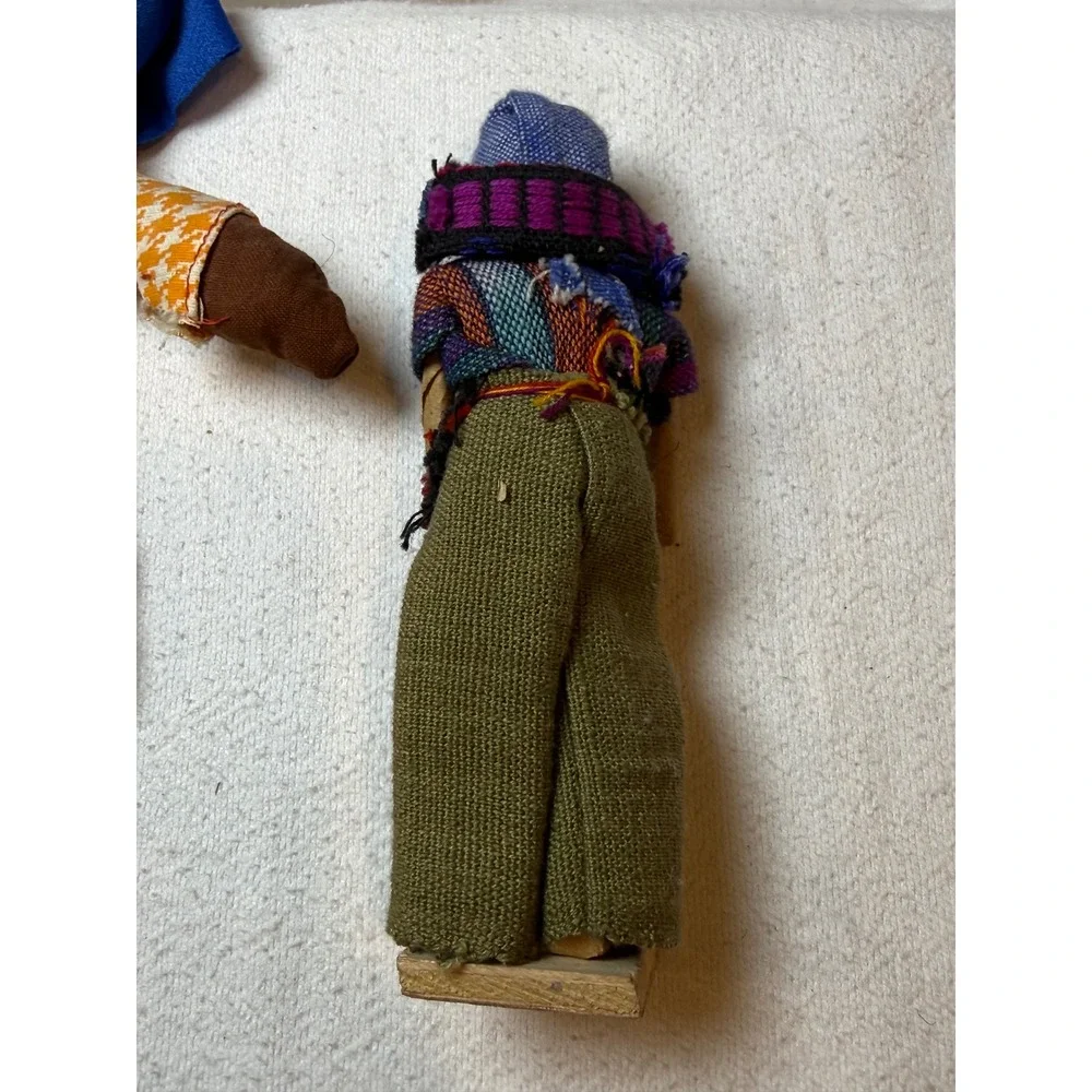 Vintage‎ Jamaica Folk Art Doll Pair Handmade Souvenir Figurine